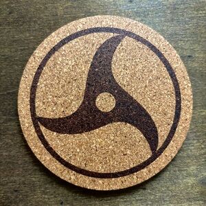Naruto Itachi Mangekyou Sharingan Laser Engraved Cork Coaster